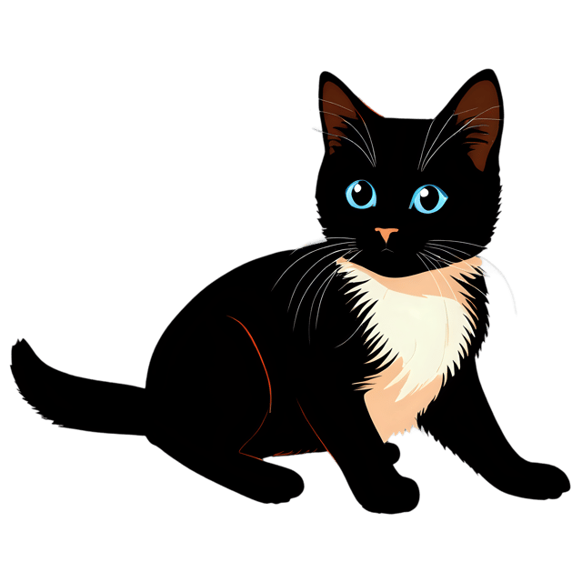Free transparent PNG: Cute Cartoon Kitten Illustration for Kids and Fun Projects