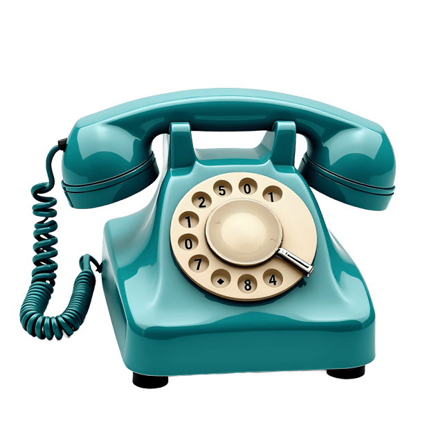 Free transparent PNG: Teal Vintage Dial Phone  Retro Communication Clipart, free png download