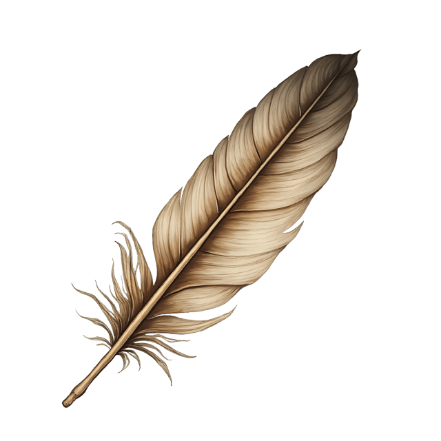 Free transparent PNG: Vintage Writing Feather on Silk Cloth  Elegant Clipart, free high-quality png download