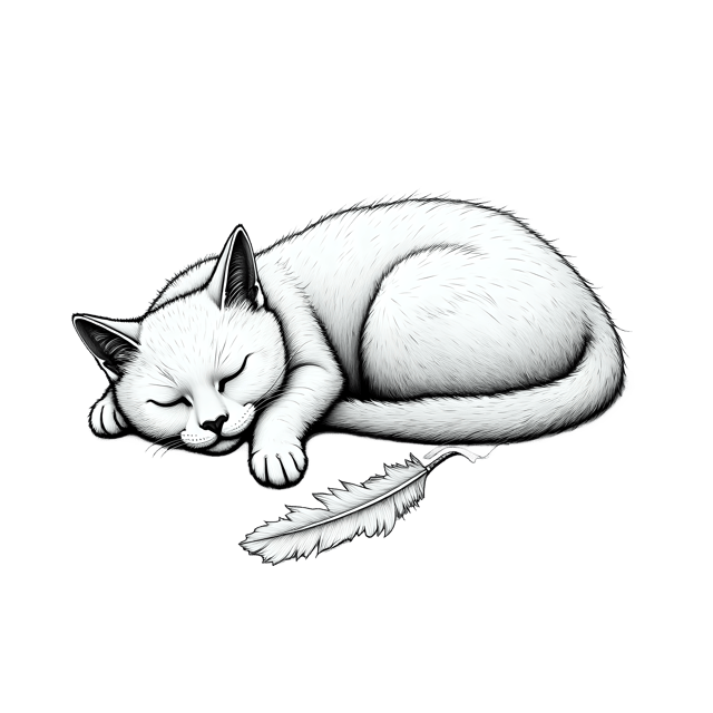 Free transparent PNG: Fluffy Down Feather  Cat Clipart, free downloadable png
