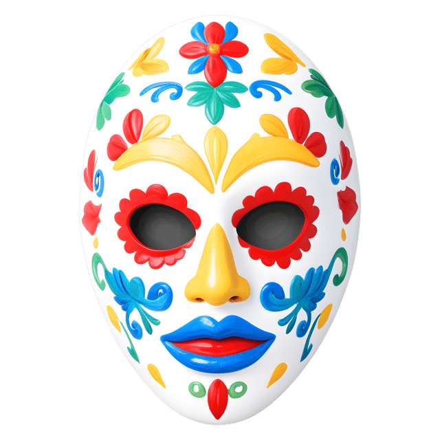 Free transparent PNG: Mexican Folk Mask PNG Transparent Background for Art and Crafts