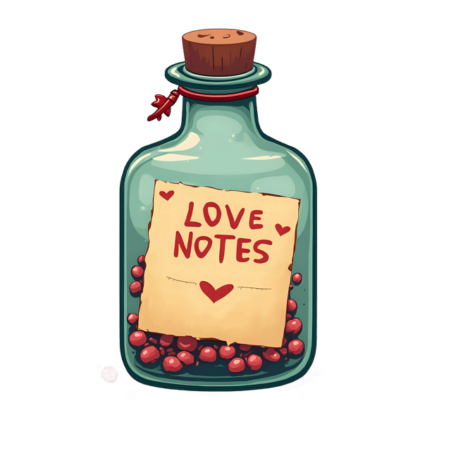 Free transparent PNG: Love Notes in a Bottle PNG Clipart  Perfect for Romantic Designs  Keepsakes