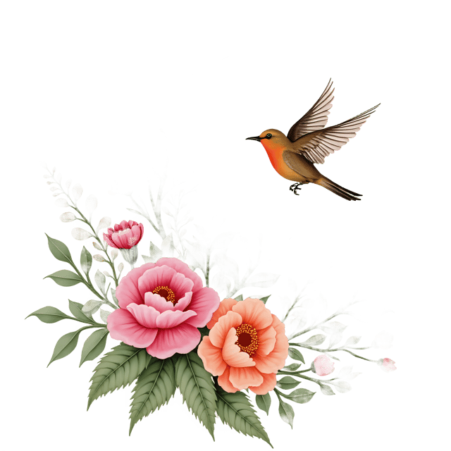 Free transparent PNG: Floral and Bird Embroidery  Nature Themed Clipart, free downloadable png