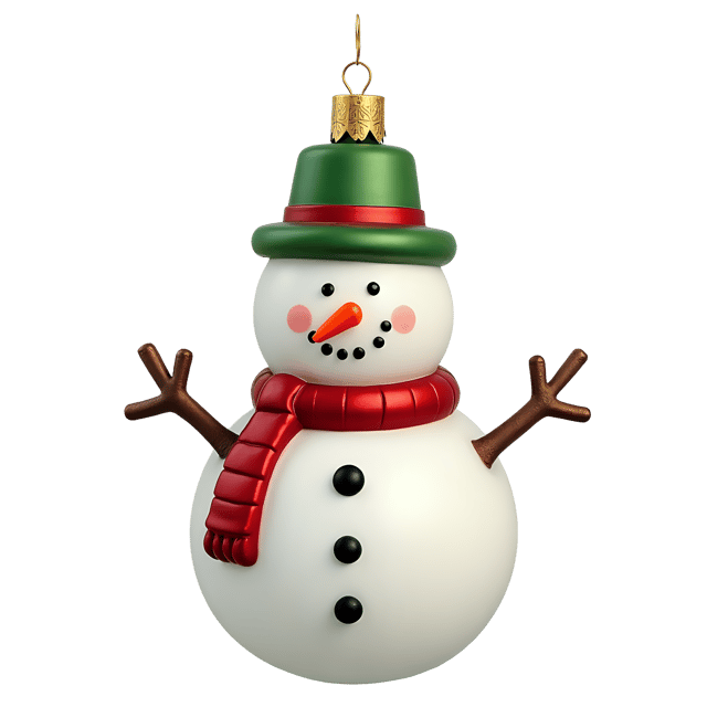 Free transparent PNG: Snowman Ornament PNG with Transparent Background for Winter Crafts and Decorations
