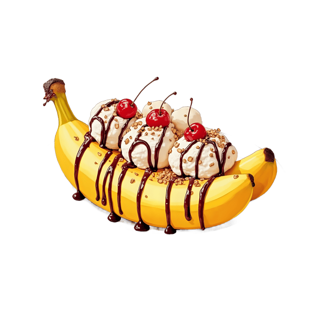 Free transparent PNG: Banana Split  Dessert Clipart, free downloadable png