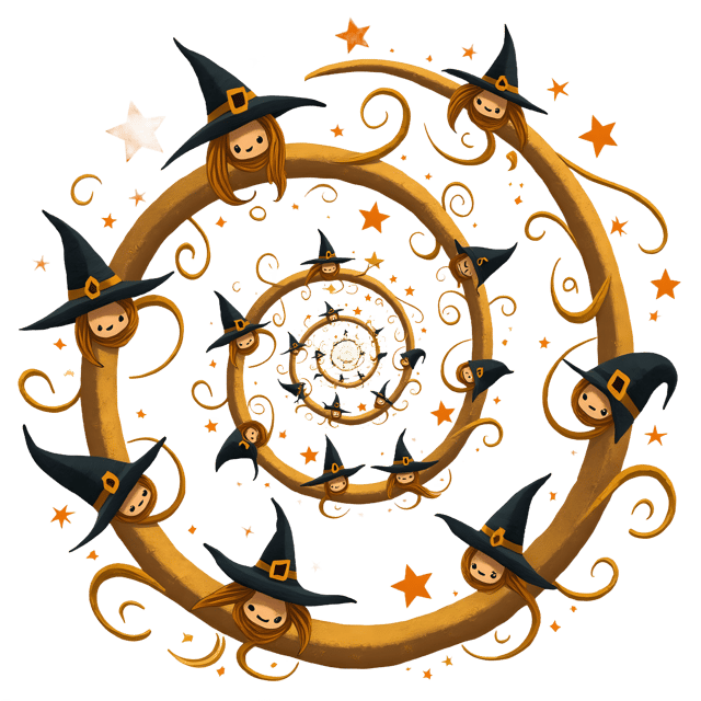 Free transparent PNG: Abstract Golden Spiral with Intricate Symmetrical Design on Transparent Background