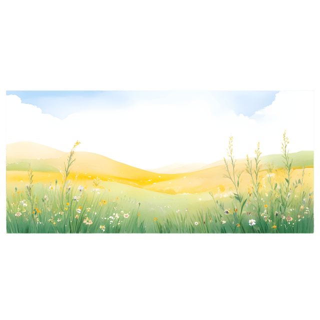 Free transparent PNG: Serenity in the Meadow with Golden Glow
