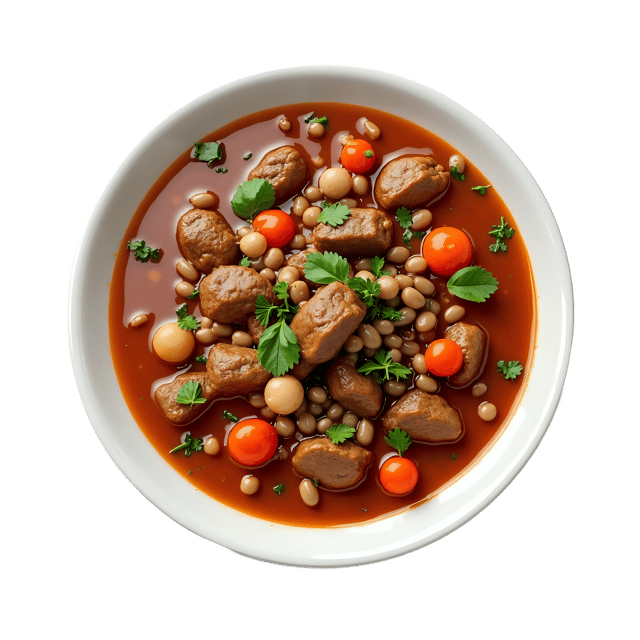 Free transparent PNG: Beef Barley Soup with Fresh Herbs  Homestyle Recipe Clipart, free downloadable png