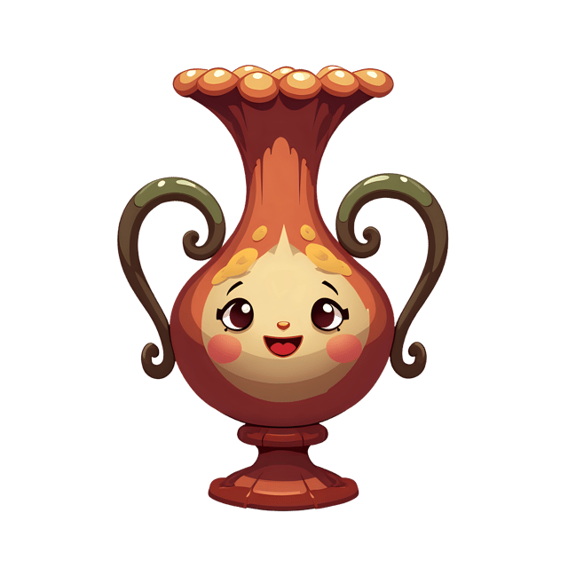 Free transparent PNG: Antique Vase PNG with Unique Color Palette and Transparent Background