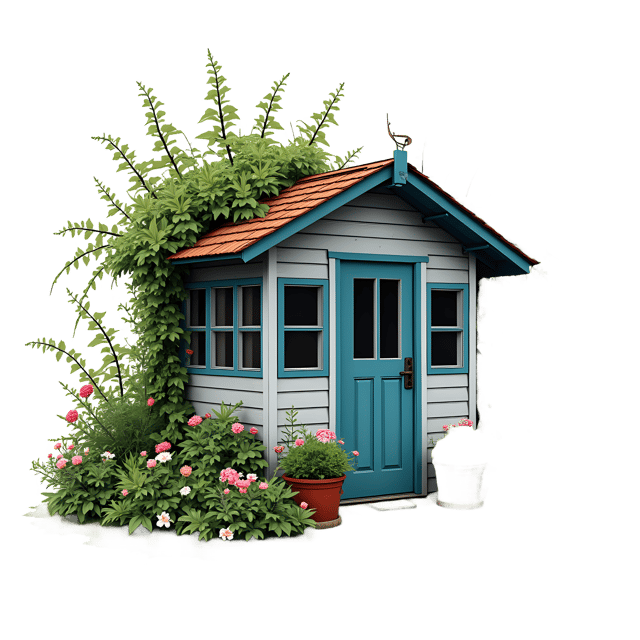 Free transparent PNG: Garden Shed  Rustic Overgrown Corner Clipart, free png download