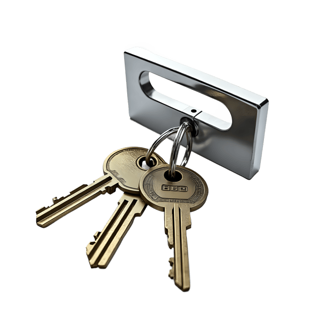 Free transparent PNG: Transparent Chrome Keyholder PNG for Modern Organization and Design