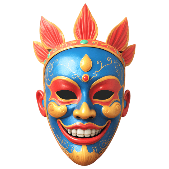 Free transparent PNG: Vietnamese Mask Transparent PNG Design for Art and Craft Projects