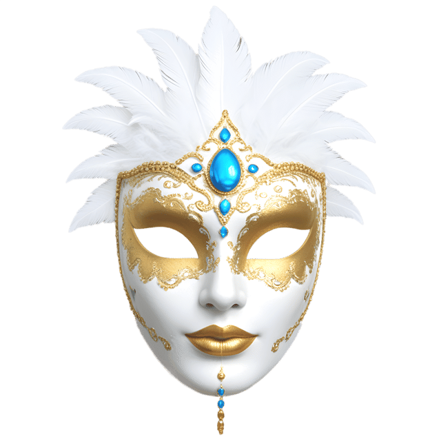 Free transparent PNG: Brazilian Carnival Mask PNG with Transparent Background for Festive Art