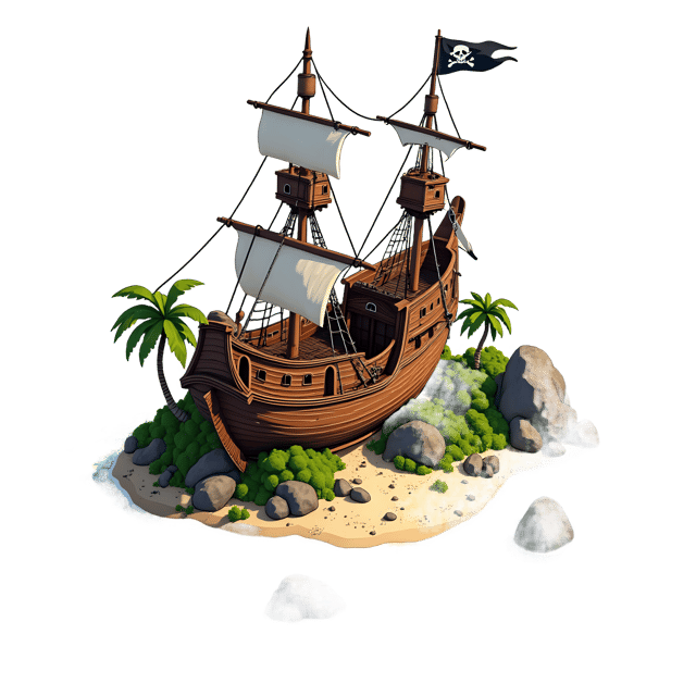 Free transparent PNG: Pirate Island Diorama PNG Clipart  Perfect for Creative Projects  Decor