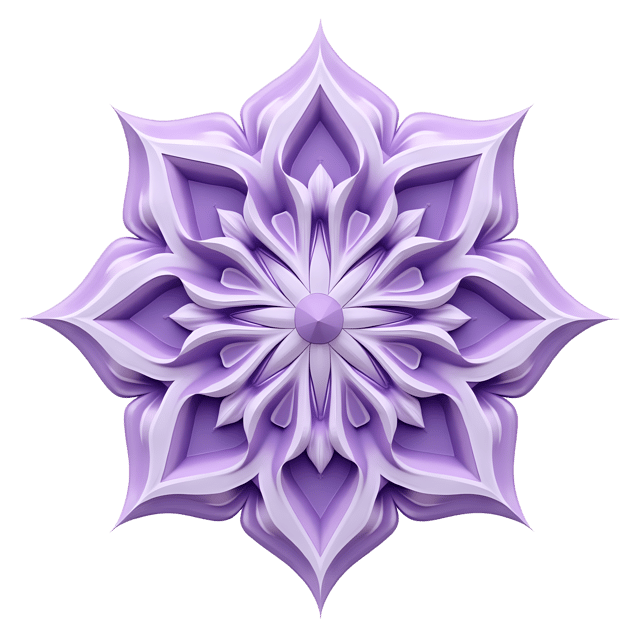 Free transparent PNG: Ethereal Lavender Fractal Shape PNG with Soft Glow