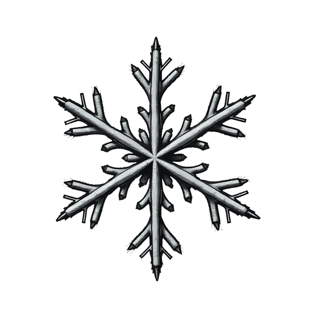 Free transparent PNG: Hand-Drawn Snowflake Sketch PNG Clipart  Perfect for Winter Crafts  Design Projects