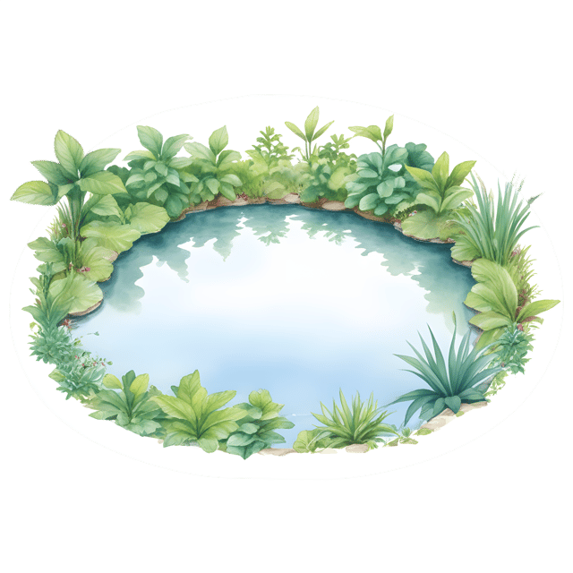 Free transparent PNG: Lush Greenery and Tranquil Pond PNG with Transparent Background for Nature Imagery