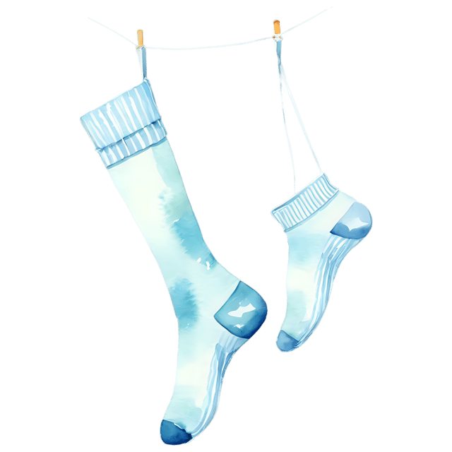 Free transparent PNG: Watercolor Socks Illustration – Transparent PNG for Various Uses