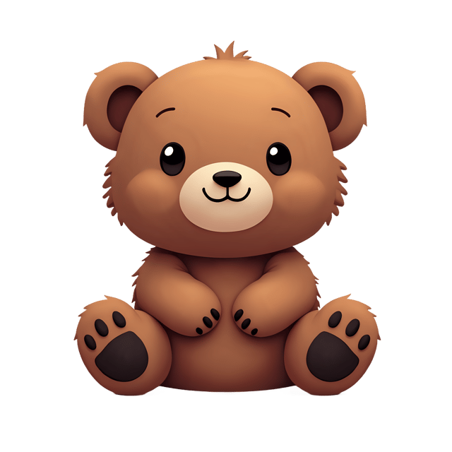 Free transparent PNG: Furry Brown Bear Cub PNG with Transparent Background for Art and Crafts