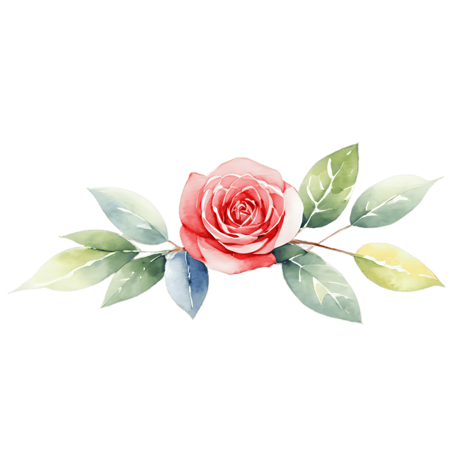 Free transparent PNG: Watercolor Rose Flower Transparent PNG – Gentle Illustration for Decor & Crafts