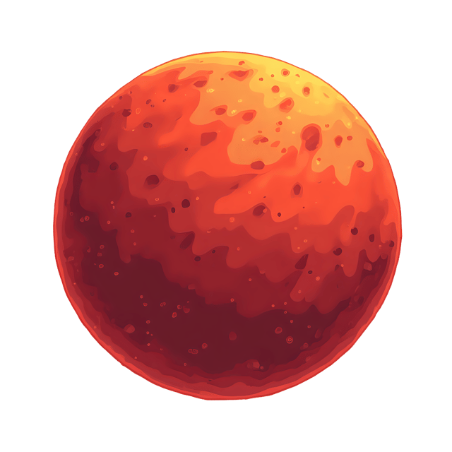 Free transparent PNG: Fiery Red Planet  Space Clipart, free transparent png download