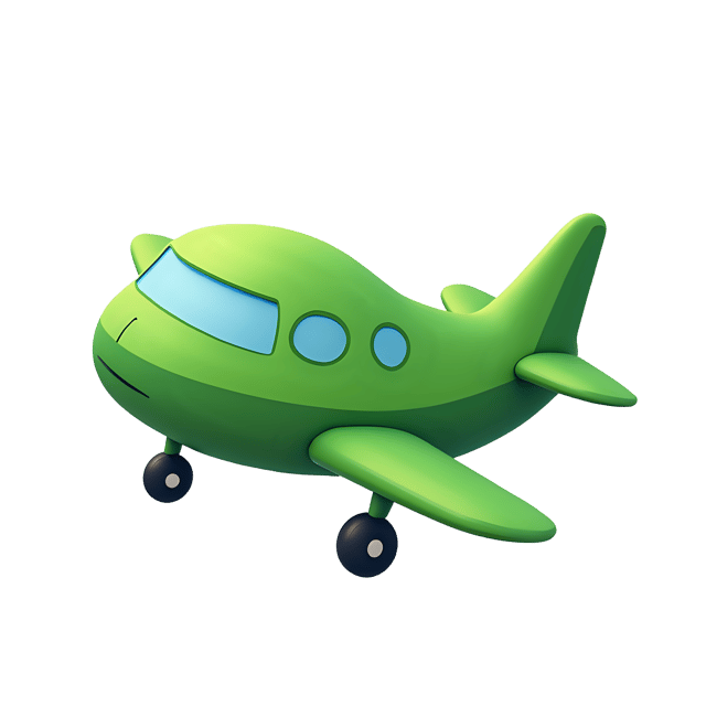 Free transparent PNG: Green Cargo Plane Transparent PNG for Aviation and Transportation Imagery