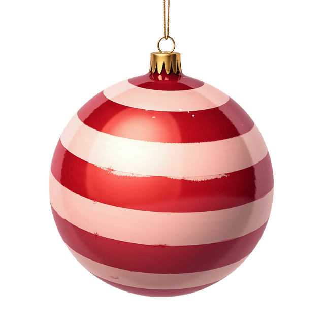 Free transparent PNG: Striped Holiday Ornament  Free Downloadable PNG with Glossy Stripe Glaze