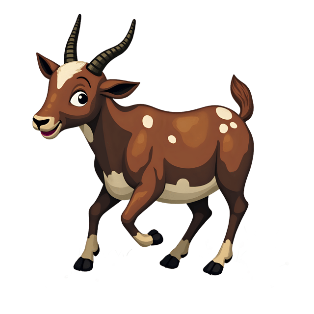 Free transparent PNG: Playful White-Patched Heifer PNG with Transparent Background for Art and Design