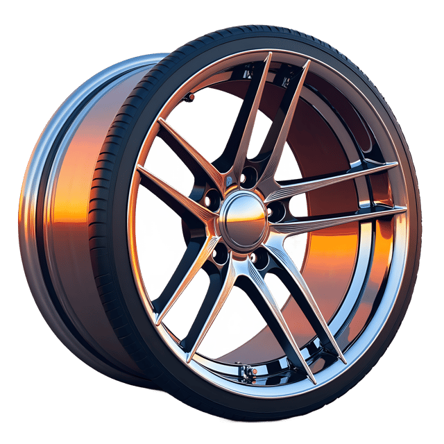 Free transparent PNG: Chrome Alloy Wheel  Sunset Reflection Clipart, free high-quality png download