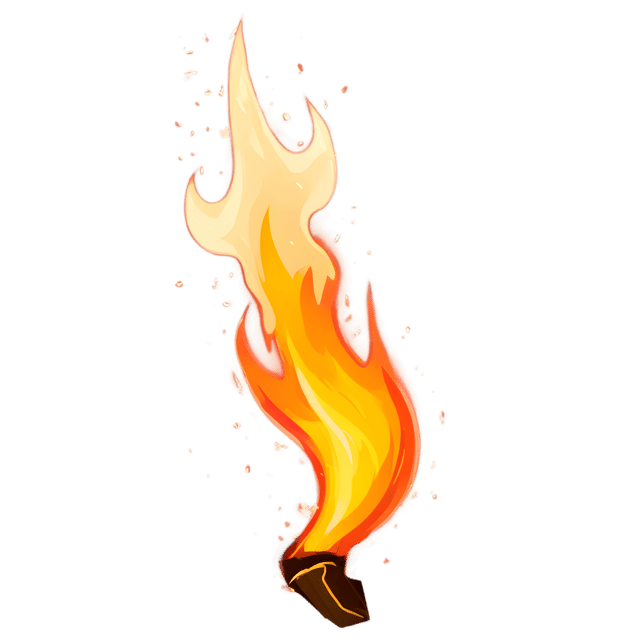 Free transparent PNG: Fire Crackling with Sparks PNG Transparent Background Image for Visual Design
