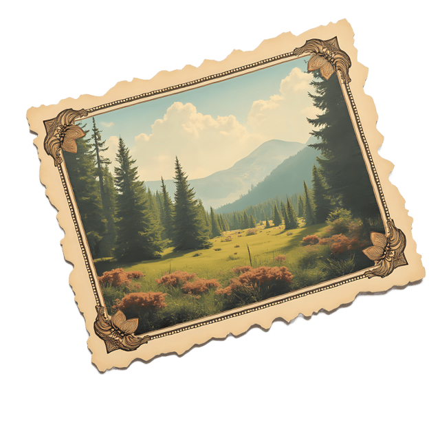 Free transparent PNG: Vintage Ephemera Postcard  Retro Design Clipart, free downloadable png