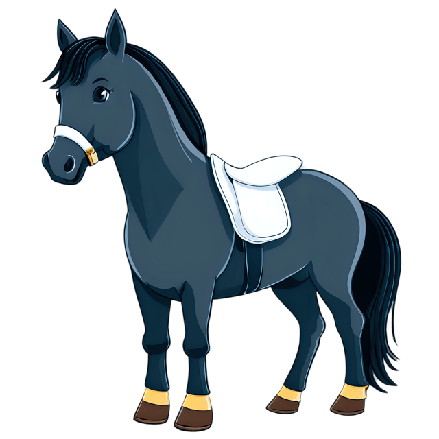 Free transparent PNG: Cute Cartoon Horse Illustration for Kids, Nursery Decor, and Crafting Projects