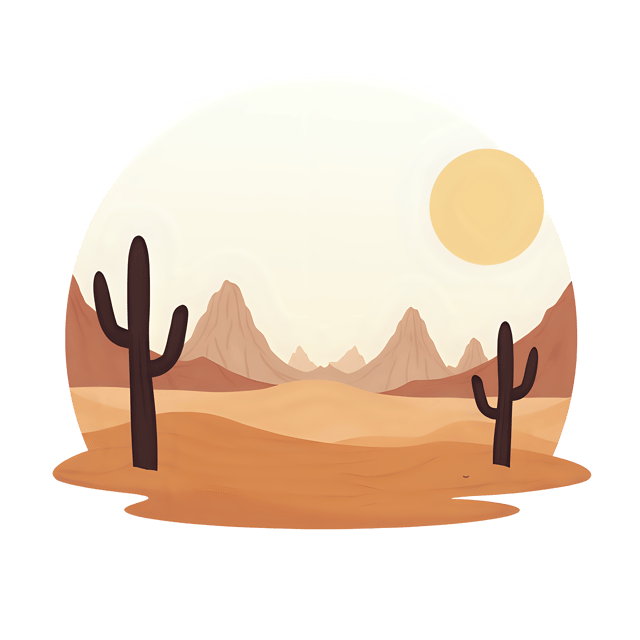 Free transparent PNG: Desert Landscape PNG  Ideal for Nature Scenes, Decor  Art