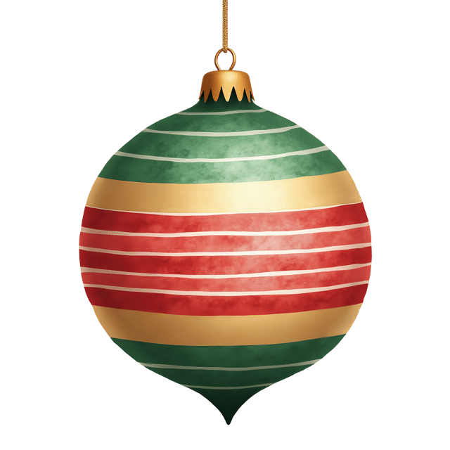 Free transparent PNG: Striped Holiday Ornament with Metallic Stripe Border  Free Downloadable PNG Clipart