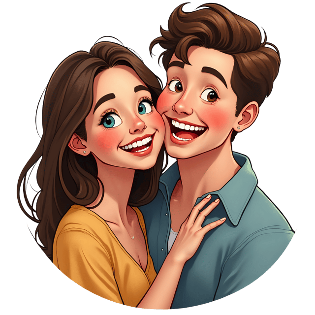 Free transparent PNG: Couple Portrait PNG  Ideal for Love Themes, Decor  Gifting