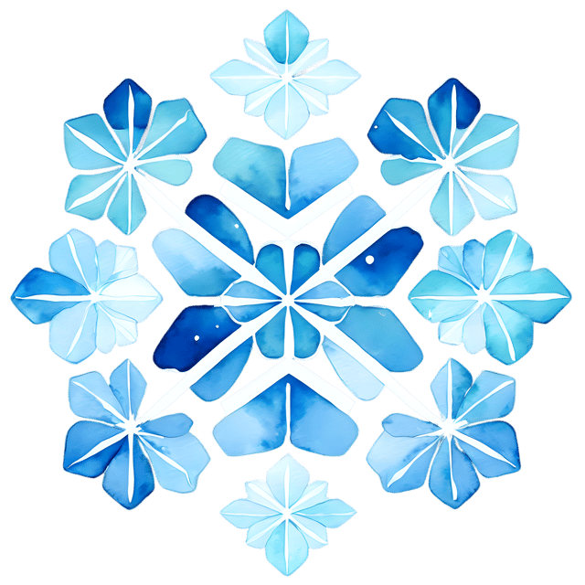 Free transparent PNG: Geometric Snowflake Watercolor Illustration – Transparent PNG