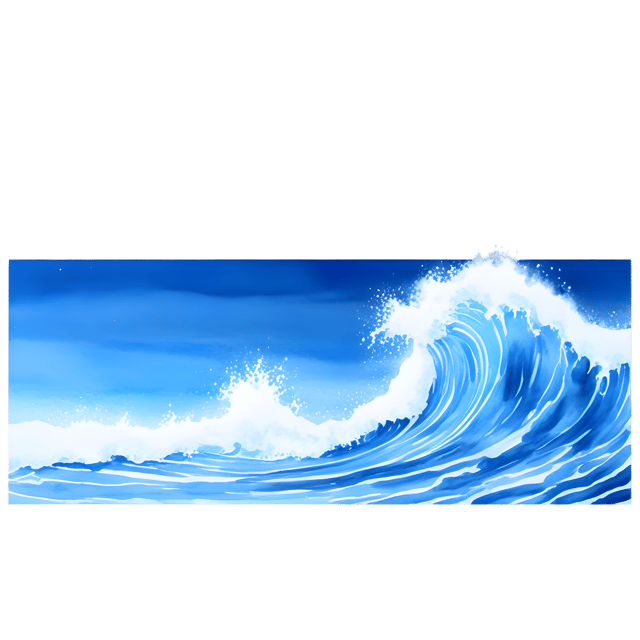 Free transparent PNG: Sapphire Waves Crashing Against Rocky Shore Transparent PNG