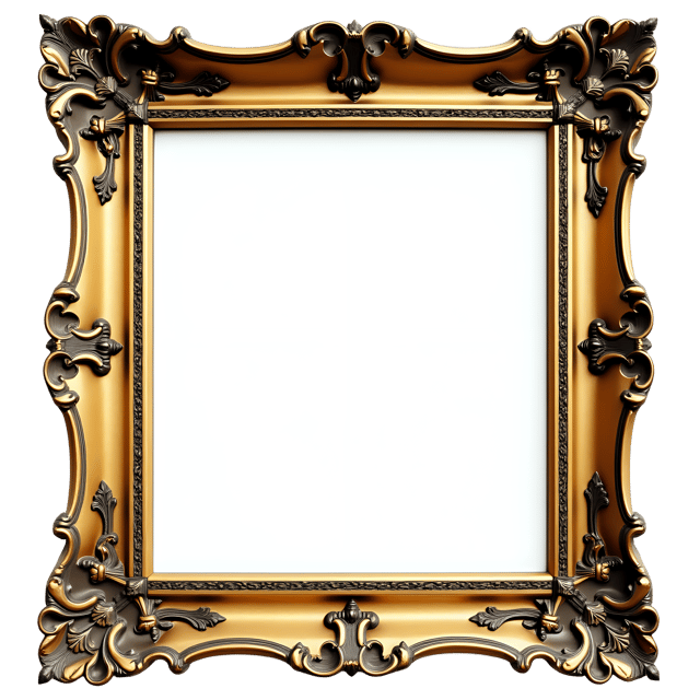 Free transparent PNG: Baroque Gilded Frame PNG Clipart  Elegant Decorative Element for Design Projects