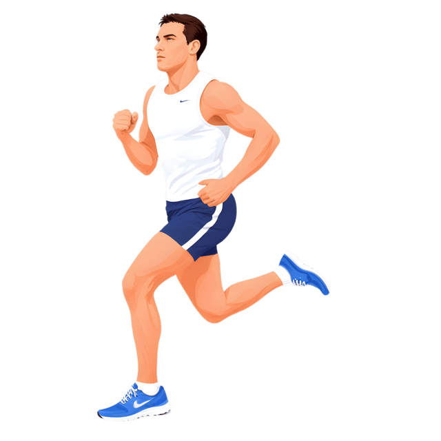 Free transparent PNG: Powerful Runner Mid-Stride PNG Transparent Background