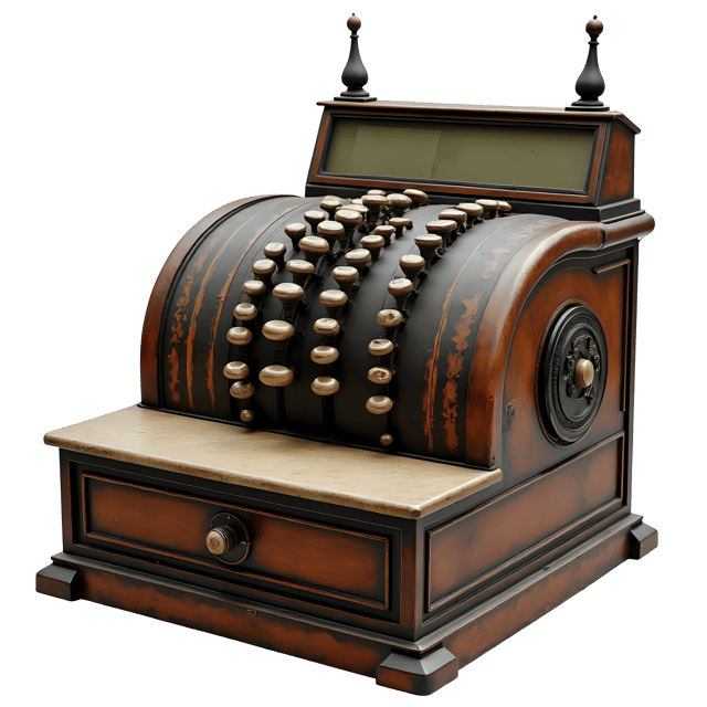 Free transparent PNG: Old Cash Register PNG Clipart  Perfect for Retro Design  Vintage Themes