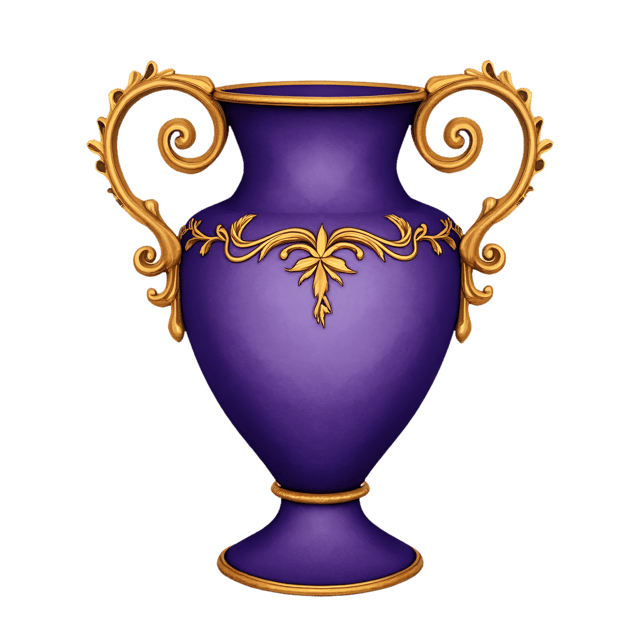 Free transparent PNG: Royal Purple Vase  Elegant Scrollwork Clipart, free downloadable png