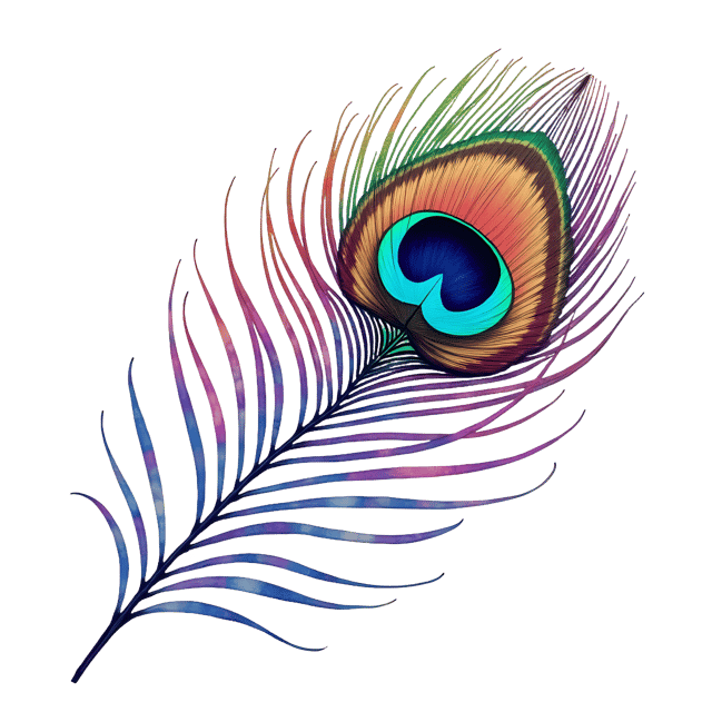 Free transparent PNG: Iridescent Peacock Feather  Colorful Clipart, free high-quality png download