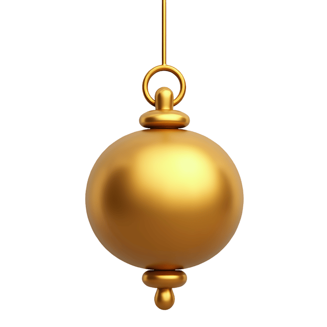 Free transparent PNG: Gold Hanging Ornament  Holiday Decor Clipart, free transparent png download