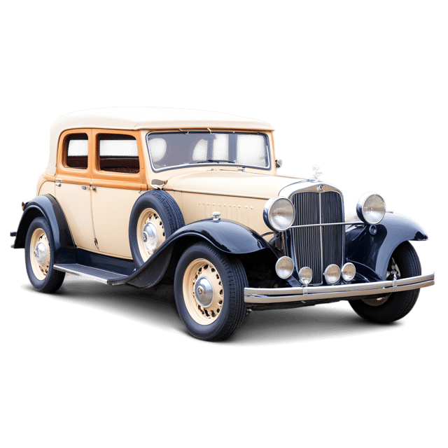 Free transparent PNG: Vintage Car with Wooden Interior Transparent PNG
