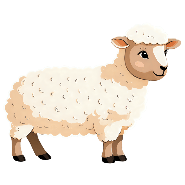Free transparent PNG: Baby Sheep Cute Cartoon Illustration for Nursery Decor and Kids Projects