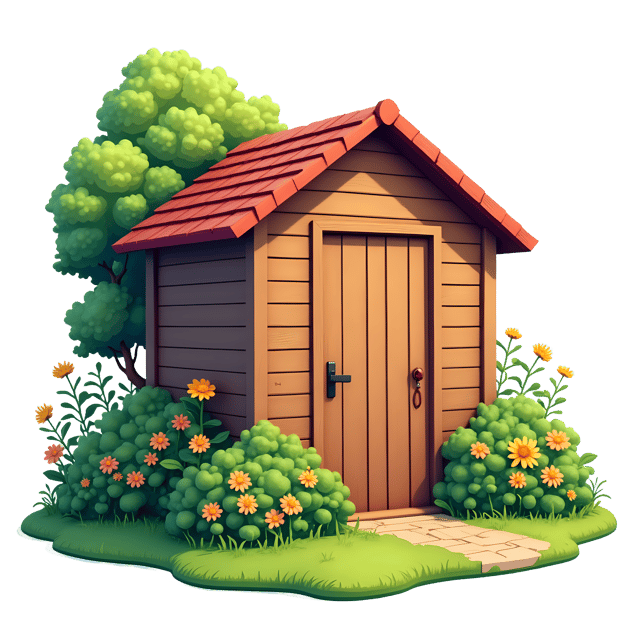 Free transparent PNG: Garden Shed  Overgrown Corner, free download png