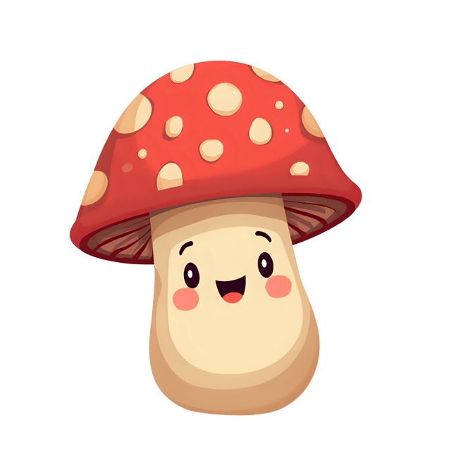 Free transparent PNG: Funny Face Transparent Mushroom PNG for Silly and Fun Art Projects