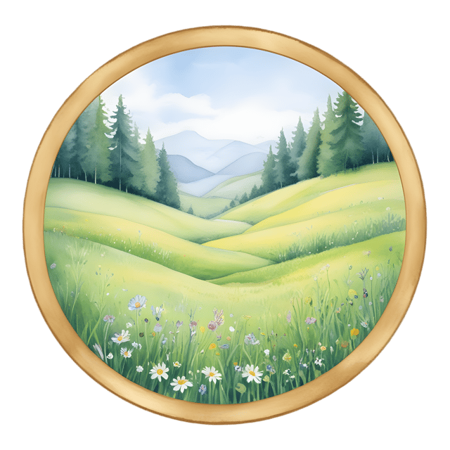 Free transparent PNG: Golden Ring Meadow PNG with Transparent Background for Serene Nature Imagery