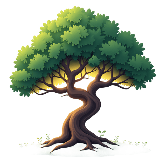 Free transparent PNG: Glowing Majestic 3D Tree PNG with Twisting Branches and Transparent Background