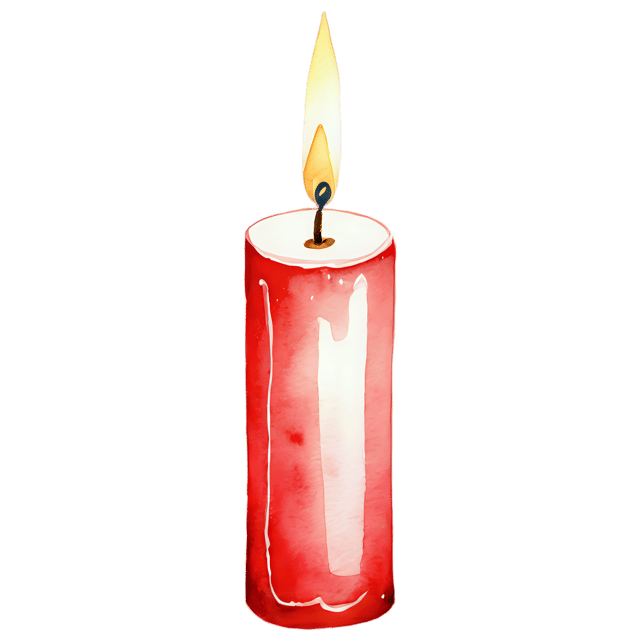 Free transparent PNG: Christmas Candle Watercolor Style Transparent PNG Illustration
